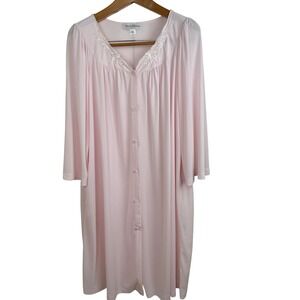 MISS ELAINE Classics babydoll nightgown SILKY SOFT PINK NYLON Nylon lingerie  XL
